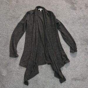 Express Dark Gray Open Cardigan